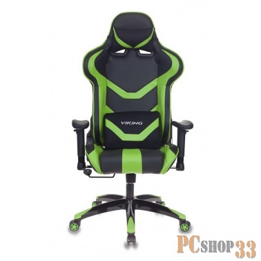 Кресло игровое Бюрократ CH-772N/BL+GREEN две подушки черный/зеленый искусственная кожа