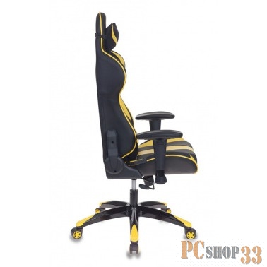 Кресло игровое Бюрократ CH-772N/BL+YELLOW две подушки черный/желтый искусственная кожа