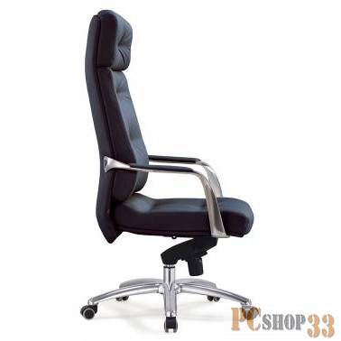 Кресло руководителя Бюрократ _DAO/BLACK черный кожа крестовина алюминий