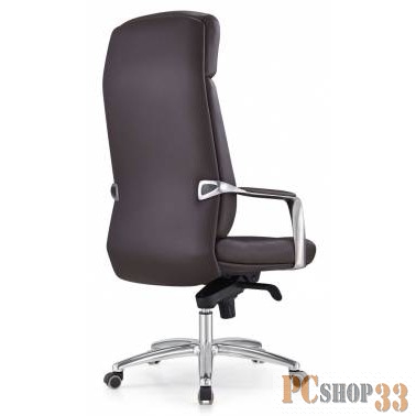 Кресло руководителя Бюрократ _DAO/BROWN коричневый кожа крестовина алюминий