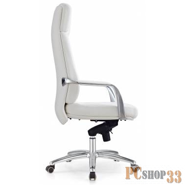 Кресло руководителя Бюрократ _DAO/WHITE белый кожа крестовина алюминий