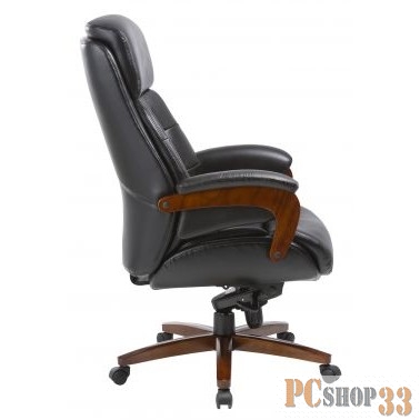 Кресло руководителя Бюрократ _MEGA/BLACK черный кожа крестовина металл