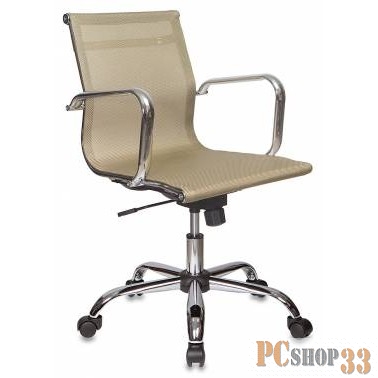 Кресло руководителя Бюрократ CH-993-Low/gold низкая спинка золотистый сетка крестовина хром