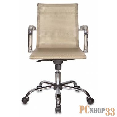 Кресло руководителя Бюрократ CH-993-Low/gold низкая спинка золотистый сетка крестовина хром