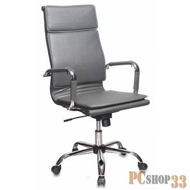 Кресло руководителя Бюрократ CH-993/grey серый искусственная кожа крестовина хром