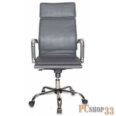 Кресло руководителя Бюрократ CH-993/grey серый искусственная кожа крестовина хром