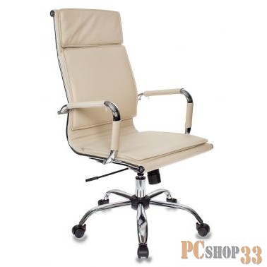 Кресло руководителя Бюрократ CH-993/ivory слоновая кость искусственная кожа крестовина хромированная