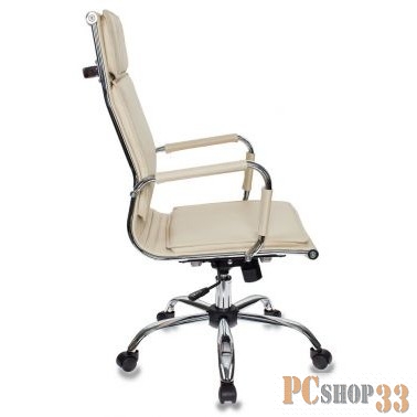 Кресло руководителя Бюрократ CH-993/ivory слоновая кость искусственная кожа крестовина хромированная