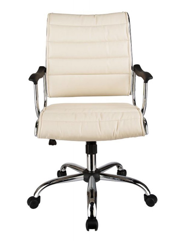 Кресло руководителя Бюрократ CH-994AXSN/Ivory низкая спинка слоновая кость искусственная кожа кресто