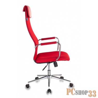 Кресло руководителя Бюрократ KB-9N/R/TW-97N красный TW-35N TW-97N сетка крестовина хром