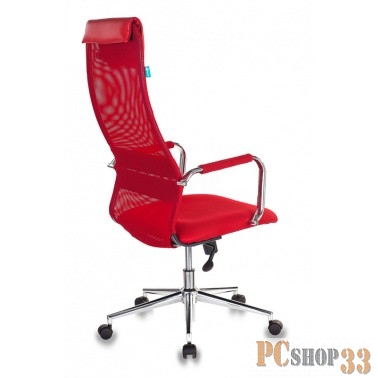 Кресло руководителя Бюрократ KB-9N/R/TW-97N красный TW-35N TW-97N сетка крестовина хром