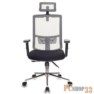 Кресло руководителя Бюрократ MC-612-H/GR/26-B01 серый ВМ-10 сиденье черный 26-В01 сетка/ткань кресто