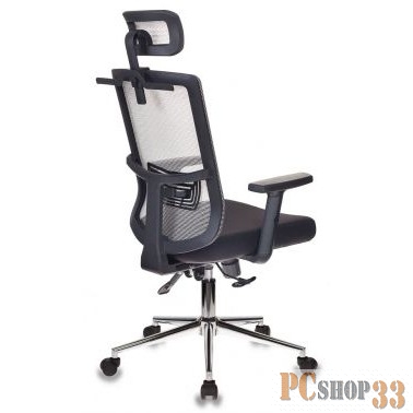 Кресло руководителя Бюрократ MC-612-H/GR/26-B01 серый ВМ-10 сиденье черный 26-В01 сетка/ткань кресто