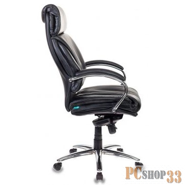 Кресло руководителя Бюрократ T-9904SL/BLACK черный искусственная кожа крестовина хром