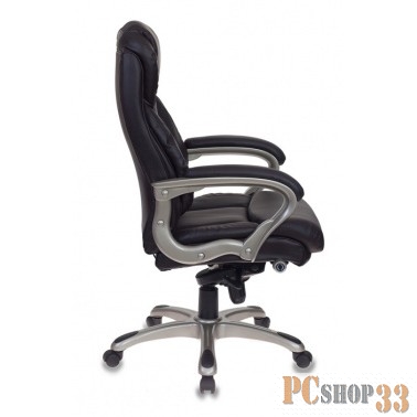 Кресло руководителя Бюрократ T-9916/BROWN коричневый рец.кожа/кожзам