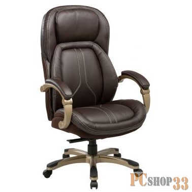 Кресло руководителя Бюрократ T-9919/BROWN коричневый рец.кожа/кожзам