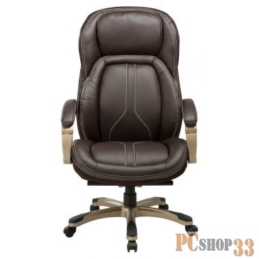 Кресло руководителя Бюрократ T-9919/BROWN коричневый рец.кожа/кожзам
