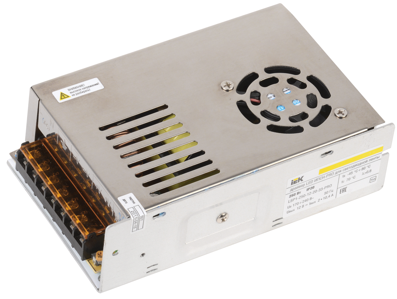 Iek LSP1-250-12-20-33-PRO Драйвер LED ИПСН-PRO 250Вт 12 В блок - клеммы IP20 IEK