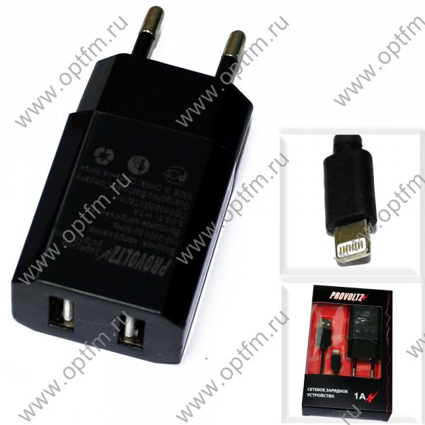 СЗУ Apple 8pin/lightning 1A (провод разъемный) PROVOLTZ черный