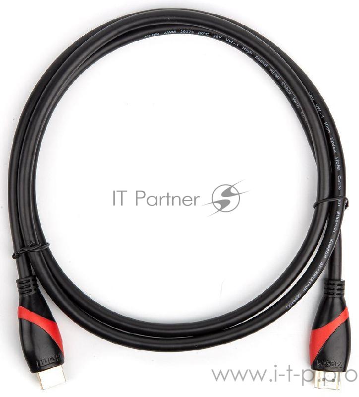 Кабель HDMI 19M/M ver. 2.0 black red, 1.5m VCOM <CG525-R-1.5>
