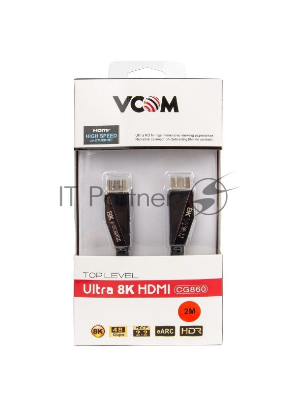 Кабель HDMI 19M/M,ver. 2.1, 8K@60 Hz 2m VCOM <CG860-2M>