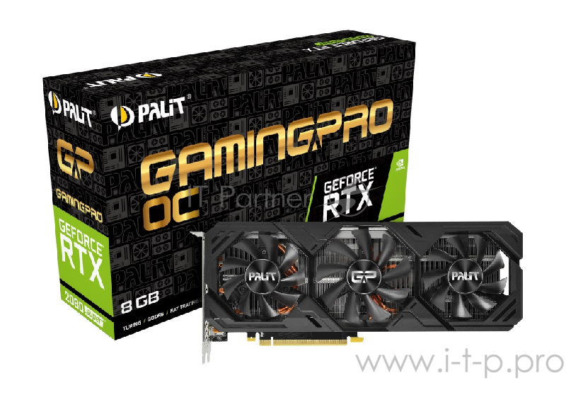 Видеокарта PALIT RTX2080SUPER GP OC 8G GDDR6 256bit 3-DP HDMI/ NE6208SS19P2-180T