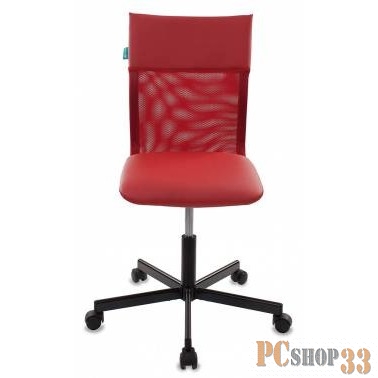 Кресло Бюрократ CH-1399/RED спинка сетка красный сиденье красный искусственная кожа крестовина метал