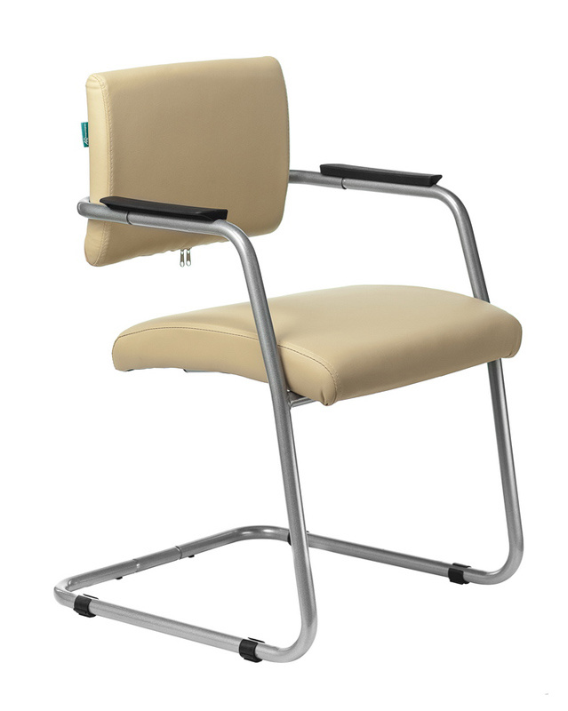 Кресло Бюрократ CH-271N-V/SL/OR-12 светло-бежевый зеркальный хром искусственная кожа