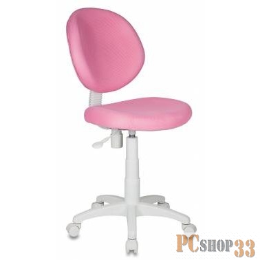 Кресло детское Бюрократ KD-W6/TW-13A розовый TW-13A (пластик белый)