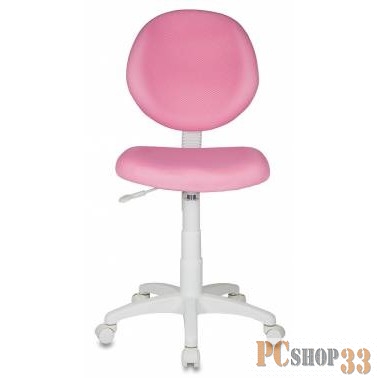 Кресло детское Бюрократ KD-W6/TW-13A розовый TW-13A (пластик белый)