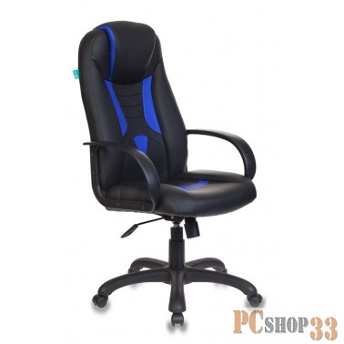 Кресло игровое Бюрократ VIKING-8/BL+BLUE черный/синий искусственная кожа