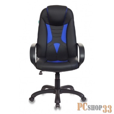 Кресло игровое Бюрократ VIKING-8/BL+BLUE черный/синий искусственная кожа