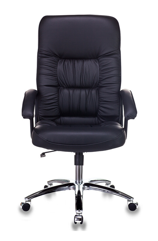 Кресло руководителя Бюрократ T-9908AXSN-AB черный кожа крестовина хромированная