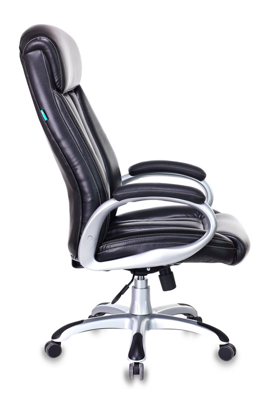 Кресло руководителя Бюрократ T-9922/BLACK-PU черный искусственная кожа (пластик серебро)