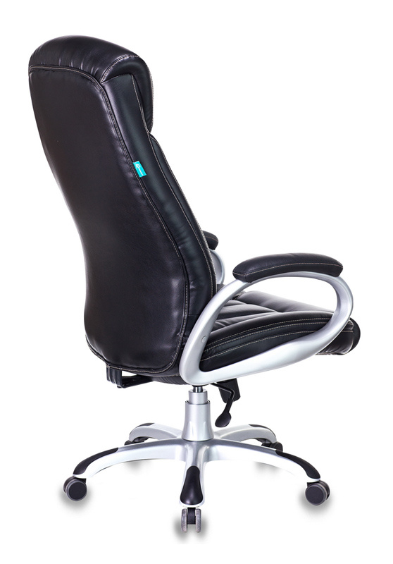 Кресло руководителя Бюрократ T-9922/BLACK-PU черный искусственная кожа (пластик серебро)
