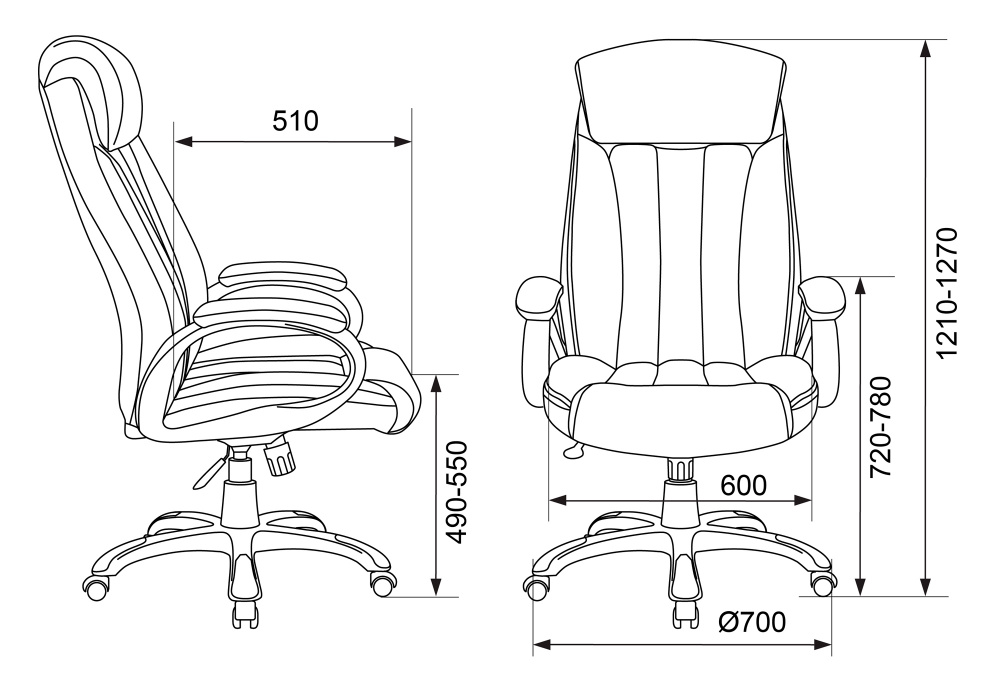 Кресло руководителя Бюрократ T-9922/BLACK-PU черный искусственная кожа (пластик серебро)