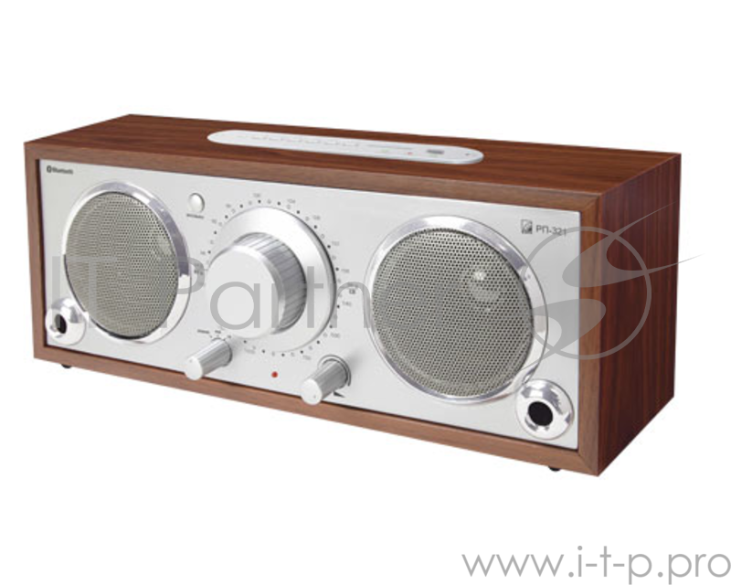 Радиоприемник портативный Сигнал БЗРП РП-321 дерево темное/серебристый USB SD