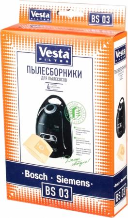 Комплект пылесборников Vesta filter BS 03 4шт+фильтр