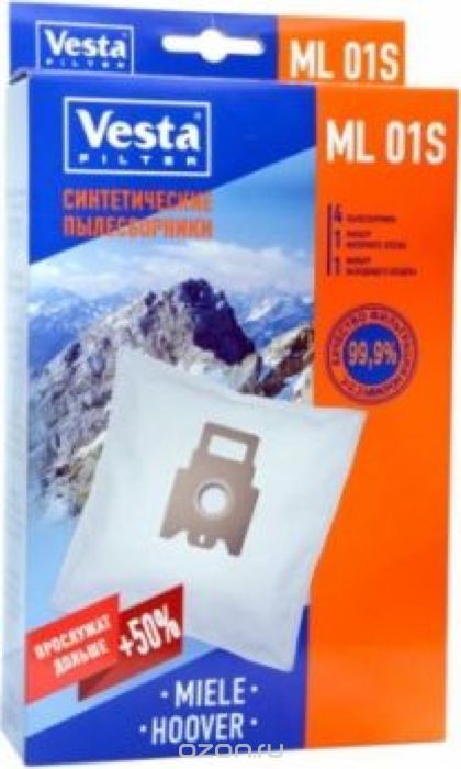 Комплект пылесборников Vesta filter ML 01 S 4шт+2фильтра