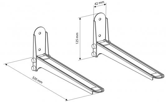 Кронштейн для СВЧ VOBIX VX 41 S серебристый