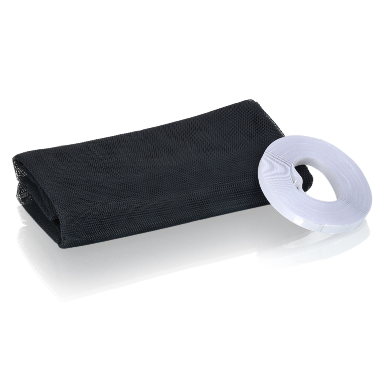 Сетка противомоскитная с крепежной лентой, черная, 130*150см Help 80002