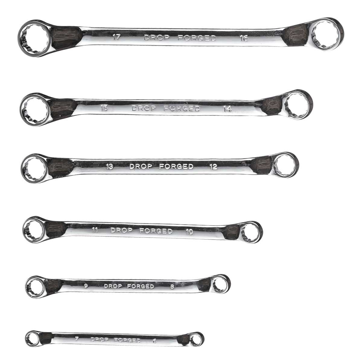 Ключи гаечные накидные двухсторонние ZIPOWER PM 4196 разм. 6-17. 6шт.