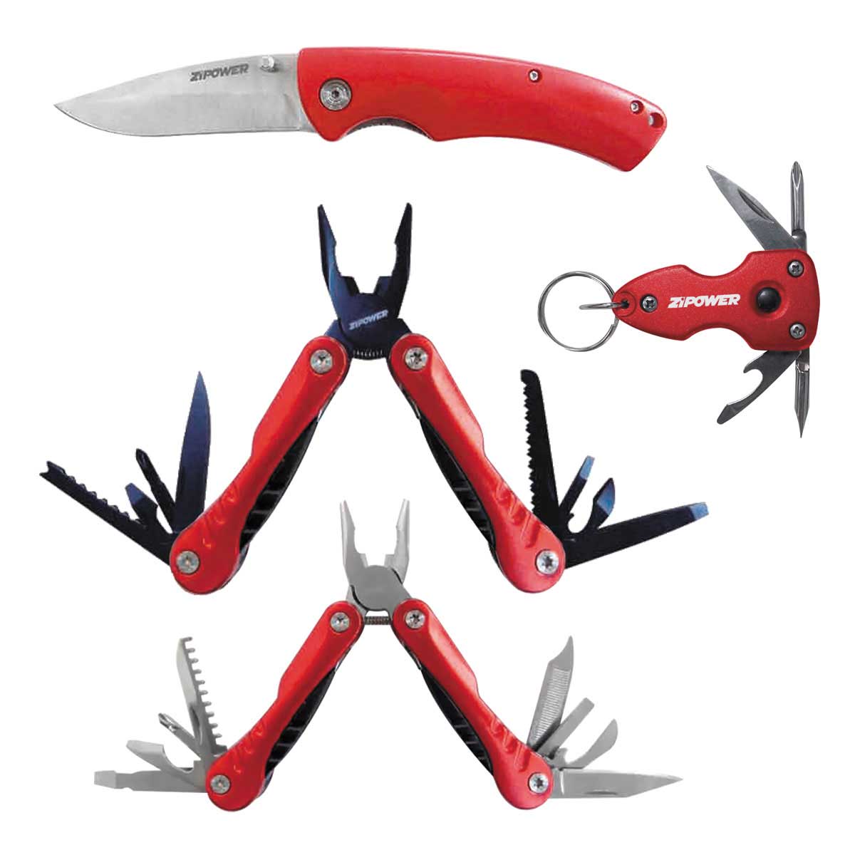 Набор ZIPOWER PM 5114 4пр. 2 мультиинструмента + нож + фонарик