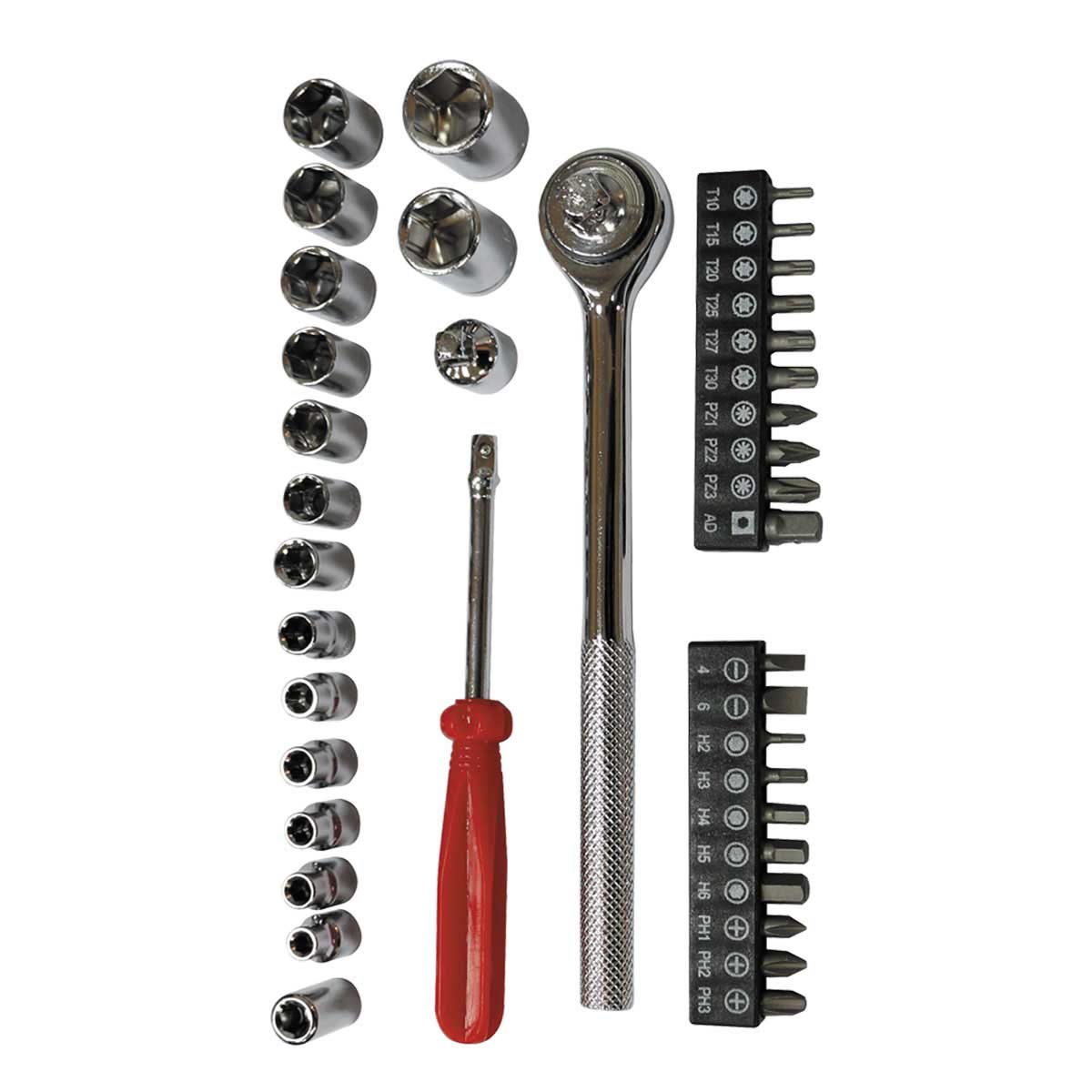 Набор головок и бит в тубе ZIPOWER PM 5158 39пр.