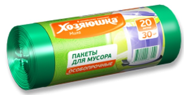 Пакеты для мусора ХОЗЯЮШКА Мила 07016 20л 30шт. прочные