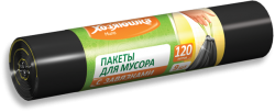 Пакеты для мусора ХОЗЯЮШКА Мила 07023 120л 9шт.с завязками