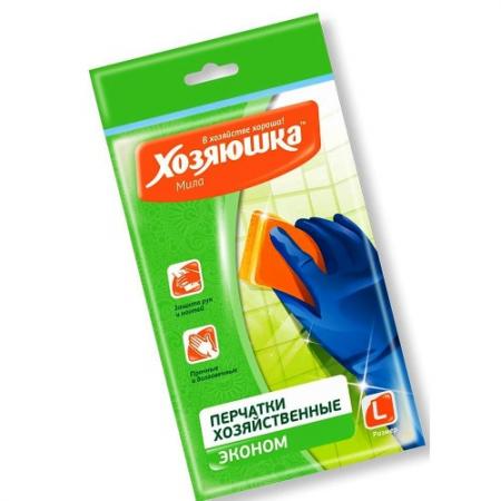 Перчатки латексные ЭКОНОМ ХОЗЯЮШКА Мила 17020 размер L