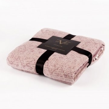 Плед хлопок/акрил Versace 9002 VV 130x180см, цвет розовато-лиловый