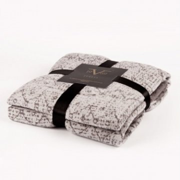 Плед хлопок/акрил Versace 9001 VV 130x180см, цвет серый