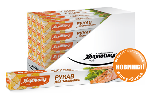Рукав для запекания ХОЗЯЮШКА Мила 09040 30*300см 1шт.в шоу-боксе